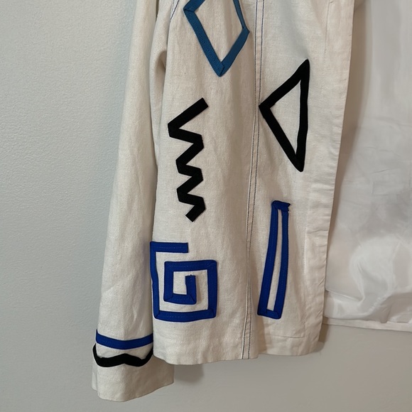 Patterned Linen Jacket - Picture 2 of 4